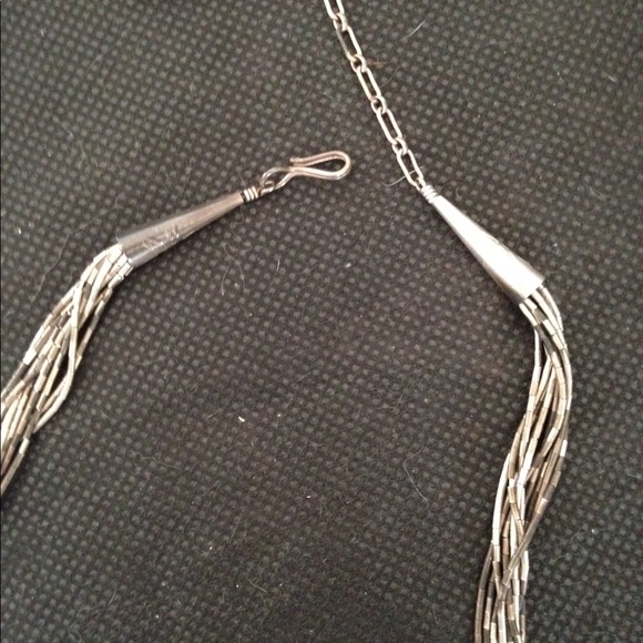 10 strand liquid silver necklace - Picture 3 of 3